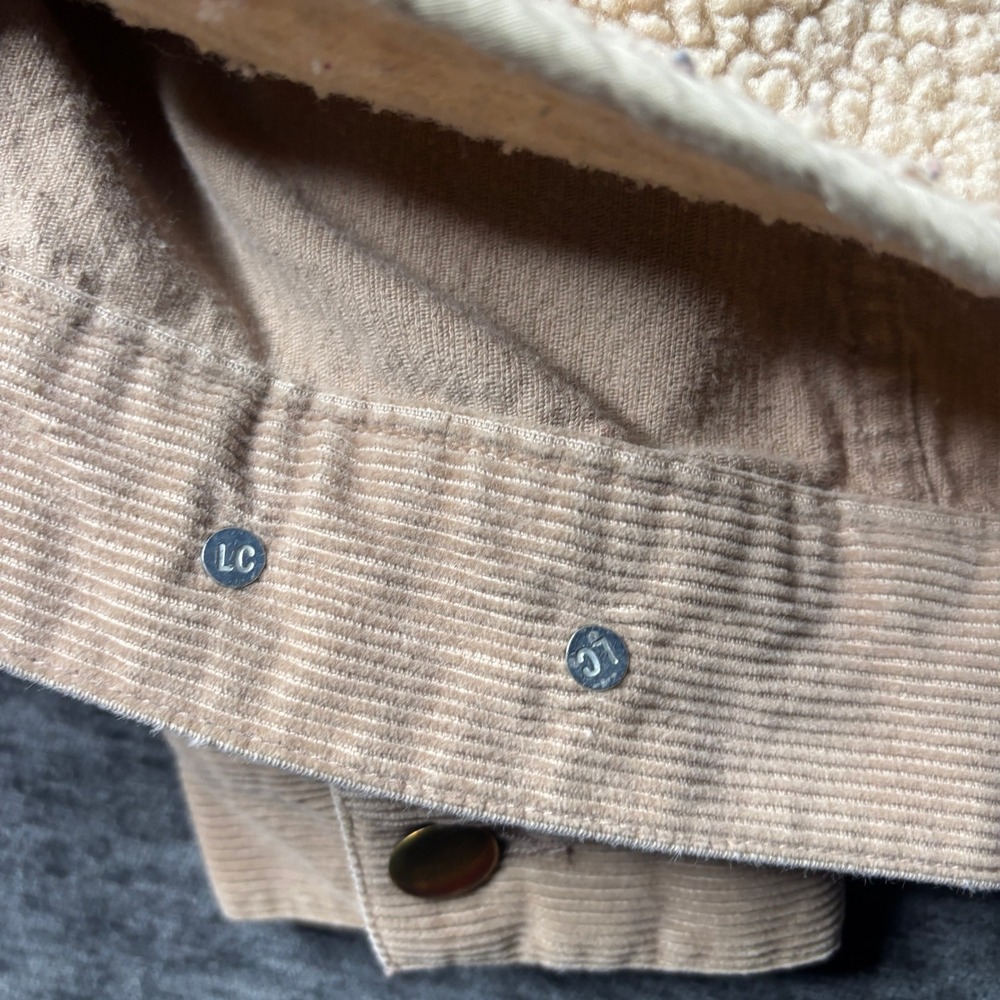 Vintage Marlboro Corduroy Sherpa Removable Lining Jacket Men's Size L Western - Picture 6 of 9